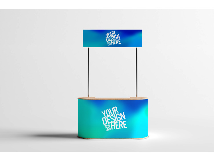 Comptoir d'accueil visuel PVC